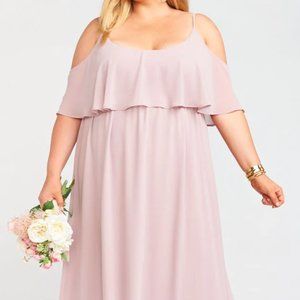 Dusty Blush Caitlin Ruffle Maxi Dress by ShowMeYourMumu - XL